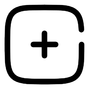 Add Square Icon from Solar Broken Set