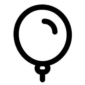 Balloon Icon from Solar Linear Set