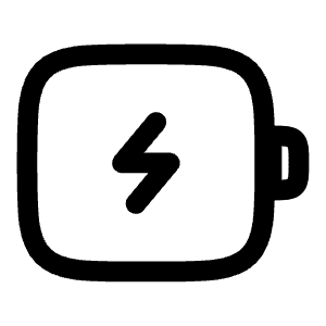 Battery Charge Icon from Solar Linear Set