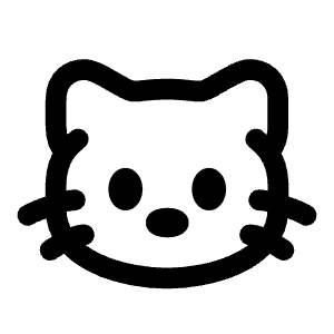 Cat Icon from Solar Linear Set