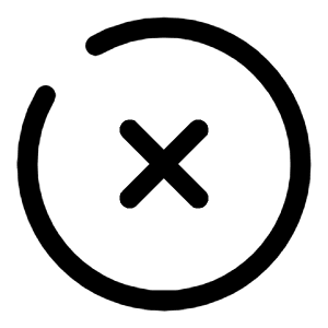 Close Circle Icon from Solar Broken Set