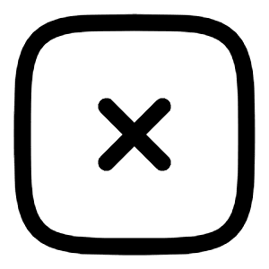 Close Square Icon from Solar Linear Set