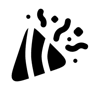 Confetti Minimalistic Icon from Solar Bold Set