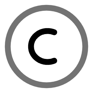 Copyright Icon from Solar Line Duotone Set