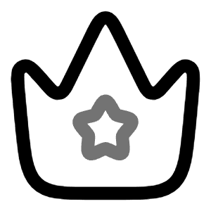 Crown Star Icon from Solar Line Duotone Set