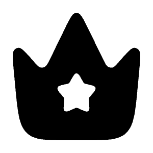 Crown Star Icon from Solar Bold Set