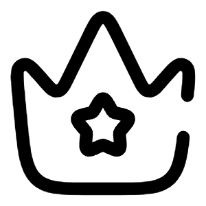 Crown Star Icon from Solar Broken Set