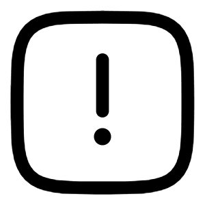 Danger Square Icon from Solar Linear Set