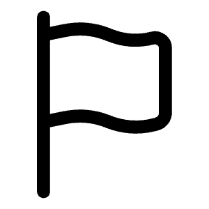 Flag Icon from Solar Linear Set