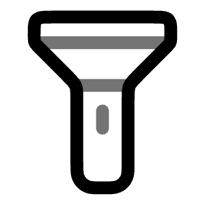 Flashlight Icon from Solar Line Duotone Set