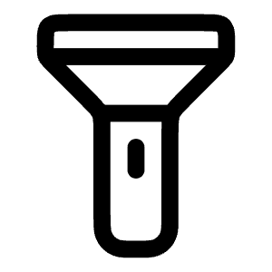 Flashlight Icon from Solar Linear Set