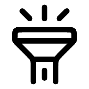 Flashlight On Icon from Solar Linear Set