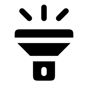 Flashlight On Icon from Solar Bold Set