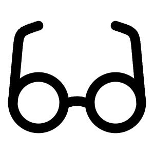 Glasses Icon from Solar Linear Set