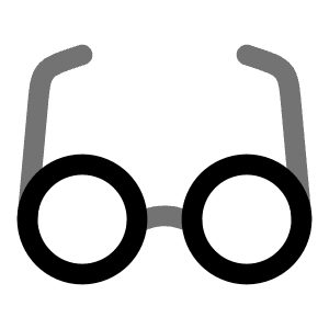 Glasses Icon from Solar Line Duotone Set