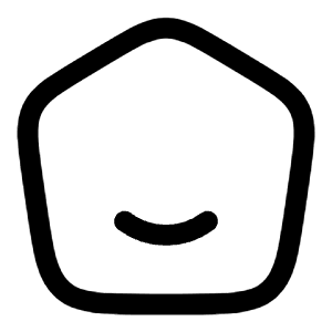Home Smile Angle Icon from Solar Linear Set