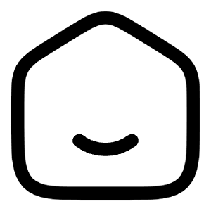 Home Smile Icon from Solar Linear Set