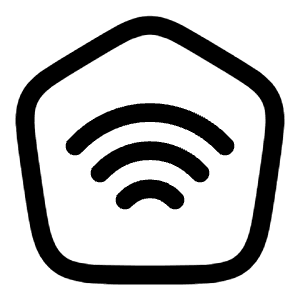 Home WiFi Angle Icon from Solar Linear Set