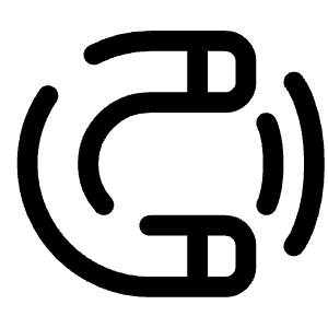 Magnet Wave Icon from Solar Broken Set