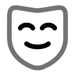 Mask Happly Icon from Solar Line Duotone Set