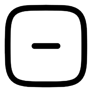 Minus Square Icon from Solar Linear Set