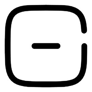 Minus Square Icon from Solar Broken Set