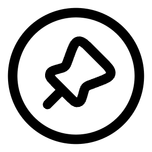 Pin Circle Icon from Solar Linear Set