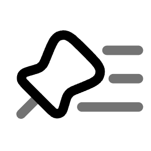 Pin List Icon from Solar Line Duotone Set