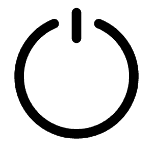 Power Icon from Solar Linear Set