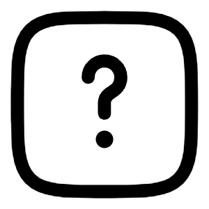 Question Square Icon from Solar Linear Set