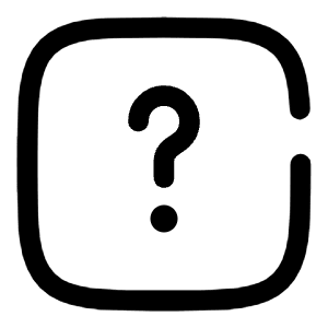 Question Square Icon from Solar Broken Set