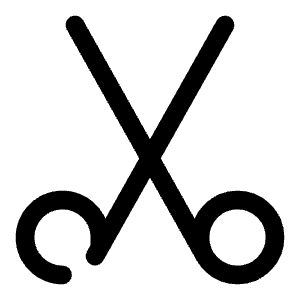 Scissors Icon from Solar Broken Set