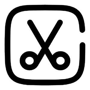 Scissors Square Icon from Solar Broken Set