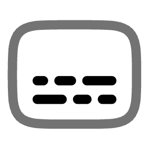 Subtitles Icon from Solar Line Duotone Set