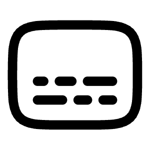 Subtitles Icon from Solar Linear Set