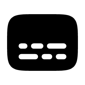 Subtitles Icon from Solar Bold Set