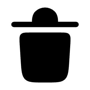 Trash Bin Minimalistic 2 Icon from Solar Bold Set