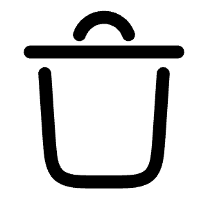 Trash Bin Minimalistic 2 Icon from Solar Linear Set