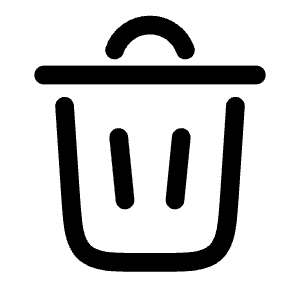 Trash Bin Minimalistic Icon from Solar Linear Set