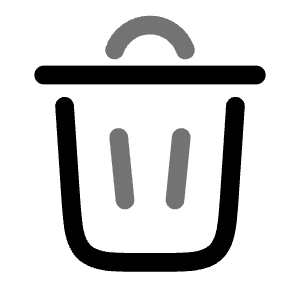 Trash Bin Minimalistic Icon from Solar Line Duotone Set