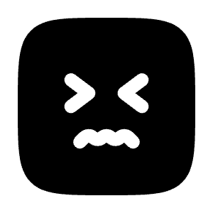 Confounded Square Icon from Solar Bold Set