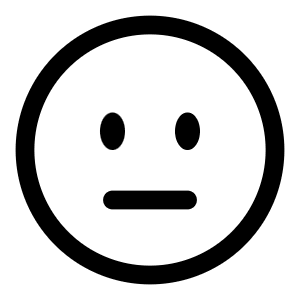 Expressionless Circle Icon from Solar Linear Set