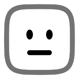 Expressionless Square Icon from Solar Line Duotone Set