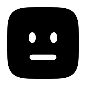 Expressionless Square Icon from Solar Bold Set