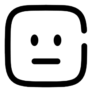 Expressionless Square Icon from Solar Broken Set