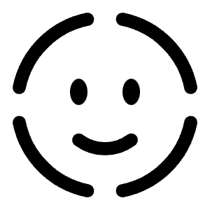 Face Scan Circle Icon from Solar Broken Set