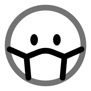 Facemask Circle Icon from Solar Line Duotone Set