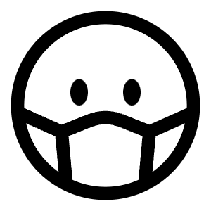 Facemask Circle Icon from Solar Linear Set