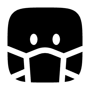 Facemask Square Icon from Solar Bold Set