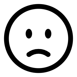 Sad Circle Icon from Solar Linear Set